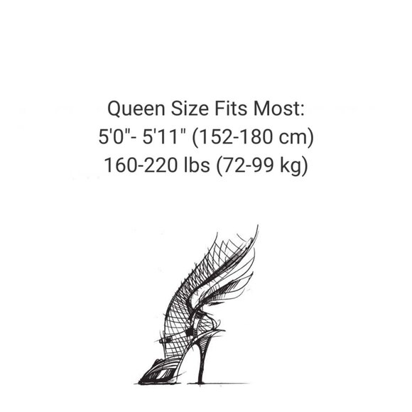 Opaque Nylon Lycra Tights Womens Plus Size Queen Stretchy Black Pantyhose - Picture 2 of 6